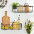 thumbnail image 6 of DII 6.7" Modern Style Iron Wire Medium Wall Baskets in Black (Set of 2), 6 of 9