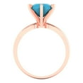thumbnail image 4 of 2.5 ct Round Cut Simulated Turquoise Solitaire Engagement Ring for Women in 18K Rose Gold, 4 of 5