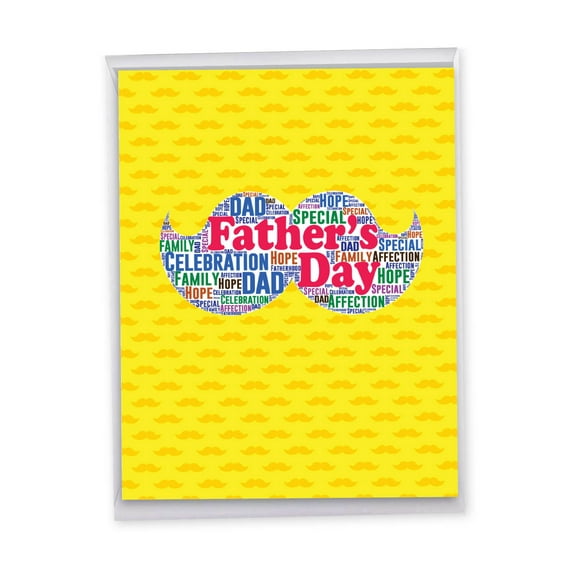 1 Jumbo Happy Father's Day Greeting Card (8.5 x 11 Inch) - Dads Words Dads Day J3193FDG