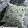 thumbnail image 2 of jejeloiu Kawaii Wildlife Otters Fabric by the Yard 10 Yards,Rustic Goldfish Flower Room Decor Fabric by the Yard,Brown Teal Sewing Fabric For Girls Teens,Breathable Home Decor, 2 of 6
