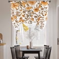thumbnail image 4 of Tie Up Curtains for Windows Orange Floral Valance Adjustable Balloon Curtain Grey Eucalyptus Leaves Tie Up Shades for Kitchen Living Room Bedroom Privacy Curtain Drape 34x45 Inch, 4 of 9