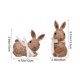 thumbnail image 3 of Pair Pack Easter Resin Rattan Effect Bunny Ornament Home Decor Garden Patio Home Decoration, 3 of 7
