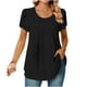 thumbnail image 1 of Blusa de manga corta con cuello redondo, informal, cómoda, a la moda para mujer OAVQHLG3B Store  lin121212, 1 of 4