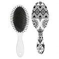 thumbnail image 2 of Floral Hippie Pattern Hairbrush - Gentle Paddle Brush for Women, 2 of 5