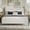 Beige, variant on 4 Ever Winner Full Bed Frame with Headboard, Boucle Upholstered Platform Bed Frame, Luxurious Soft Rounded Corners, No Box Spring Required, Non-Slip and Noise-Free, Easy Assembly, Beige