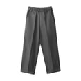 thumbnail image 7 of Lutiedan Boys Dress Pants Elastic Waist Uniform School Trousers Straight Leg Casual Baggy Pants with Pocket Sizes 5-15, 7 of 7