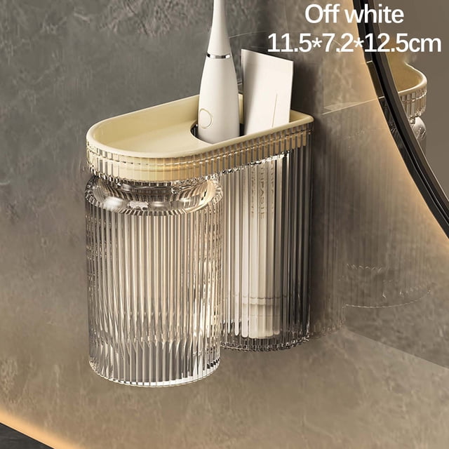 Organization and Storage Bathroom,Small Bathroom Storage,Toothbrush Cup Bathroom Toothbrush Toothbrush Storage Rack Wall-Mounted Toothbrush Cup Toothbrush Stand for Bathroom Toothbrush Cup Shelf