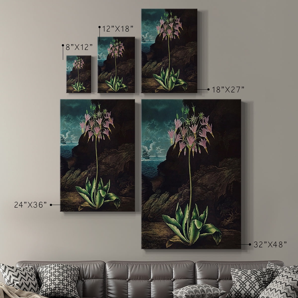Temple of Flora II Premium Gallery Wrapped Canvas - Ready to Hang