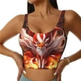 thumbnail image 1 of Bingfone Gilet de Sport pour Femmes Feuille Rouge Renard, Gilet de Yoga Entraînement Physique Absorbant la Sueur et à Séchage Rapide avec Coussin de Poitrine Amovible-TG, 1 of 8