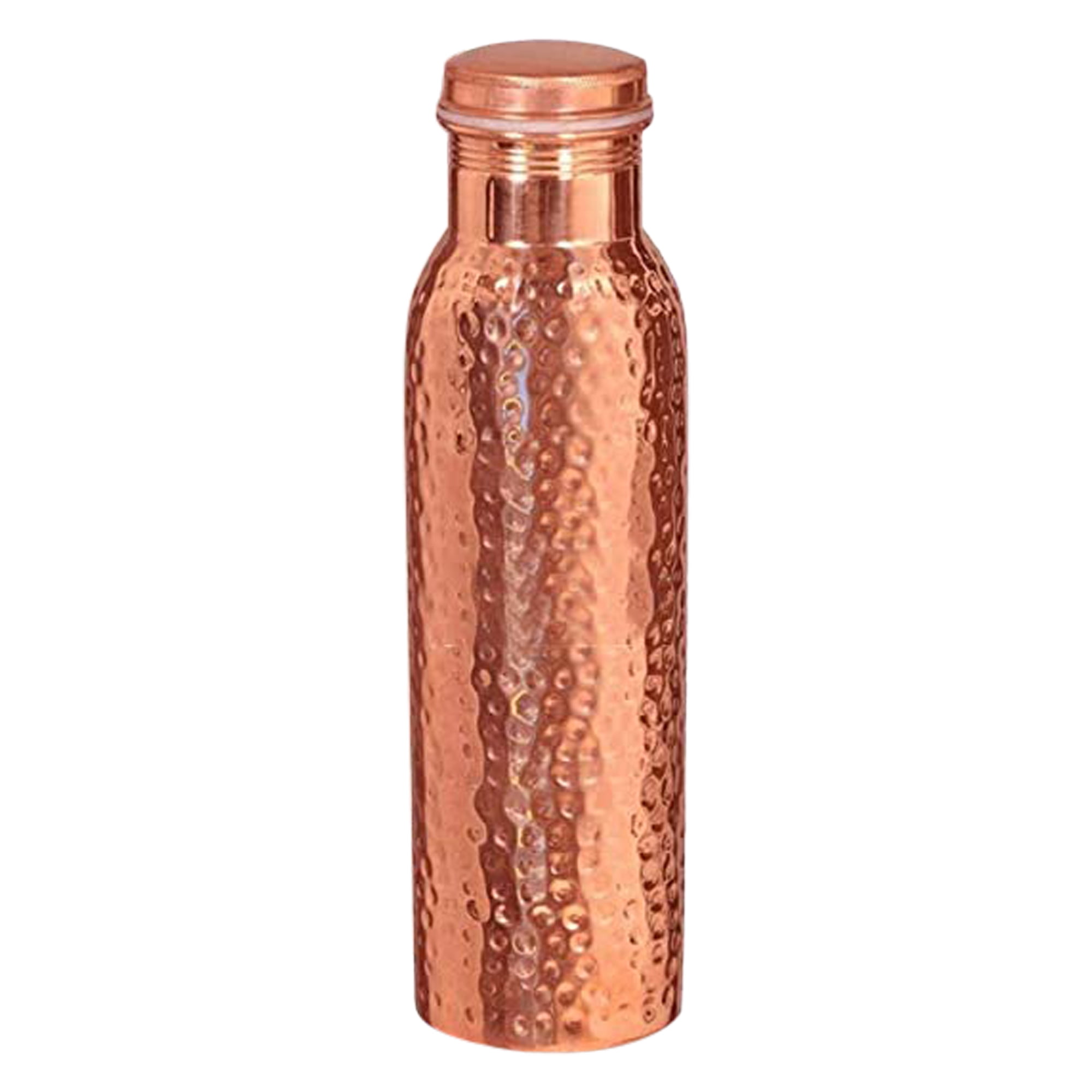 100% Pure Copper Hammered Water Bottle 950 Ml For Yoga Ayurveda Health Benefits 