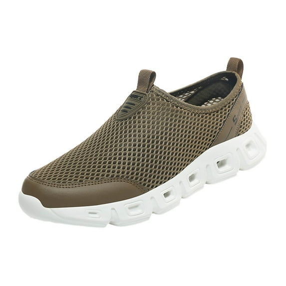 Eashery Mens Shoes Walking Shoes Comfortable Men Shoes Khaki 10.5