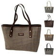 thumbnail image 6 of Checkered Tote Bag for Women Large Plaid Top Handle Weekender Shopping Travel Handbags Shoulder Purse, 6 of 7