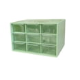 thumbnail image 2 of 9-Drawer Desktop Storage Organizer, Stackable Plastic Craft Cabinet for Beads, Jewelry, Art Supplies, Sewing and Hardware, Small Parts Storage Box with Clear Drawers (White), 2 of 9