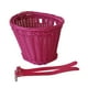 thumbnail image 1 of Cesta para bicicleta para niños, cesta tejida a mano con correas, cesta para manillar de bicicleta Rosa Roja 20x16x15cm, 1 of 9