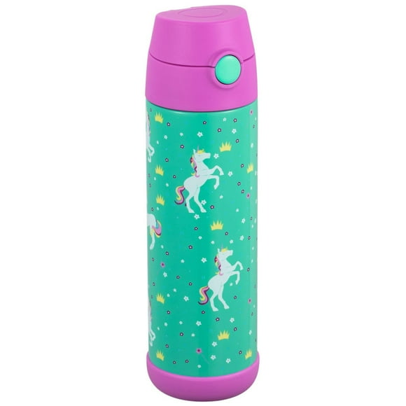 Snug Flask for Kids (500ml) - Vacuum Insulated Water Bottle with Straw (Unicorn) Unicorn 17oz