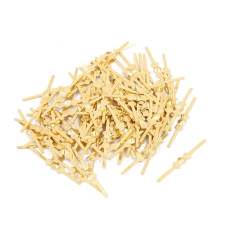 

Unique Bargains 100Pcs Gold Tone 25mm Length Chandelier Connector Clip for Fastening Crystal
