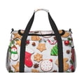 thumbnail image 1 of Easygdp Sac de Sport Imprimé Biscuits Pain d'Épice de Noël, Sac de Voyage, Sac de Week-End avec Compartiment, Sac de Nuit Cabine, 1 of 7