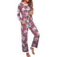 thumbnail image 3 of Pyjama à Manches Longues pour Femmes Col Rond Doux, 3 of 5