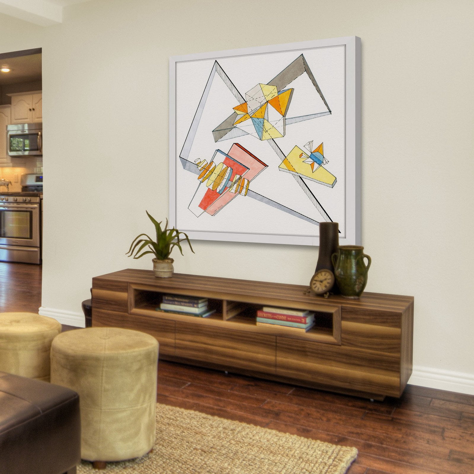 "Triangle Entrapment" Framed Painting Print