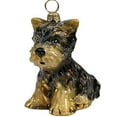 thumbnail image 2 of Yorkshire Terrier Yorkie Puppy Dog Polish Blown Glass Christmas Ornament, 2 of 3