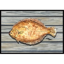 Carolines Treasures  Fish Flounder Indoor Or Outdoor Mat - 18 x 27 in.
