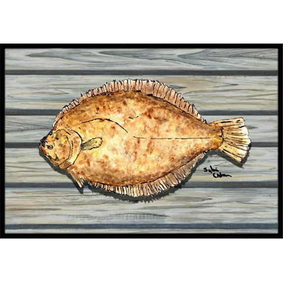 Carolines Treasures  Fish Flounder Indoor Or Outdoor Mat - 18 x 27 in.