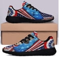 thumbnail image 3 of Happy 4th Of July Patriotic Dog German Shepherd American flag Shoes Sneakers Black Size 10, 3 of 7