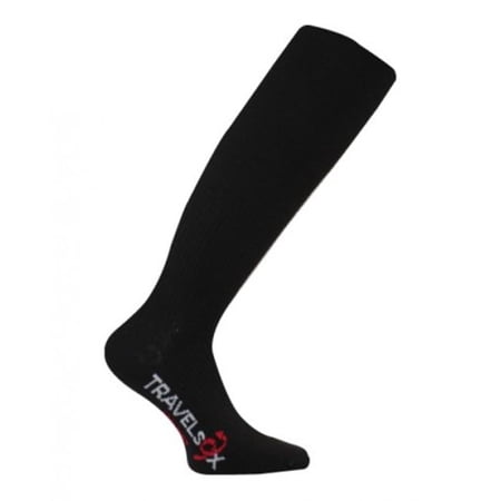 Travelsox TSC 1000 H Patented Graduated Compression OTC Socks- Black - Medium