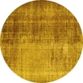 thumbnail image 1 of Ahgly Company Machine Washable Indoor Round Persian Yellow Bohemian Area Rugs, 5' Round, 1 of 4