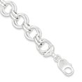 thumbnail image 1 of Sterling Silver Polished Fancy Link Bracelet (Weight: 14.73 Grams, Length: 8.5 Inches), 1 of 1