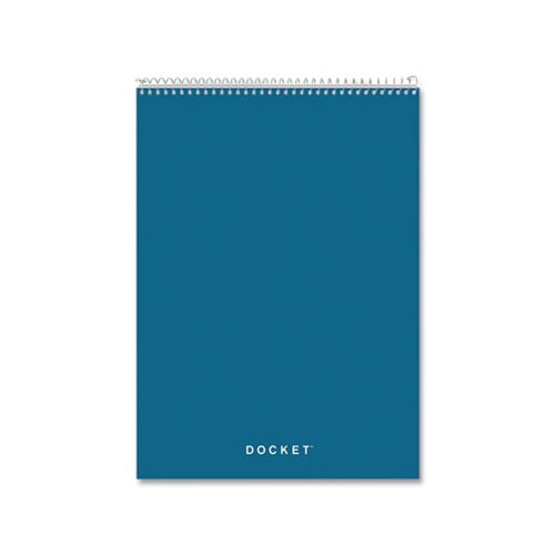 Docket Ruled Wirebound Pad with Cover 1 Subject, Wide/Legal Rule, Blue Cover, 8.5 x 11.75, 70 Sheets