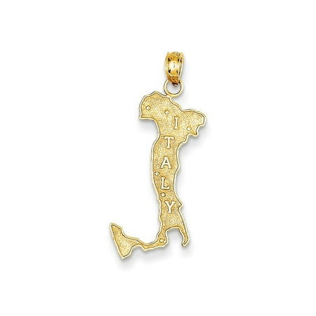 Horseshoe Italian Charm - 14k Yellow Gold Italy Pendant Charm Necklace Travel Transportation For Women
