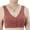 Camel, variant on Women's Front Button Bra Wireless Cotton Plus Size Lingerie, Front Closure Ribbed Bralette, Soft Breathable Sleep Underwear, Elderly Easy Wear Vest, Large Bust Daily Top
