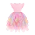 thumbnail image 2 of Oudiya Toddler Tutu Dress Little Girls Irregular Tulle Princess Birthday Party Formal Dresses, 4-8Y, 2 of 7