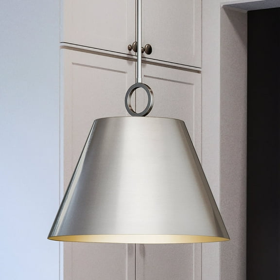 Luxury New Traditional Pendant, 15.25H x 17.875W, with Tranditional Style, Brushed Nickel, UHP4265 by Urban Ambiance