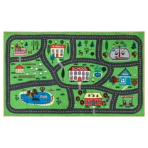 JML Area Rugs 4'x6', Kids Playmat Rugs, Educational Learning Area Rugs for Playing, Children Carpet for Kids Bedroom Playroom Classroom,City Life Educational Road Traffic