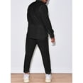 thumbnail image 2 of xiaxaixu Men's 2 Piece Linen Set Solid Color Button Down Long Sleeve Shirts Casual Cargo Pants with Pockets Fall Outfits, 2 of 6