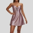 thumbnail image 2 of Ujnder Women's Nightgown with Built in Bra Sleeveless Sleepshirt Comfortable Strap Dress Summer Wear Light Pink L, 2 of 7