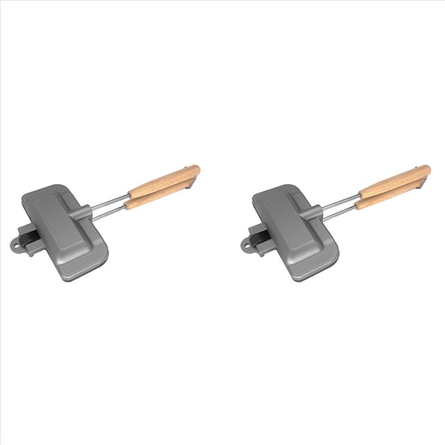 2X Hot Dog Toaster , Double-Sided Sandwich Baking Pan, Cheese Maker Sandwich Maker Flip Pan,Camping Frying Pan,2 x Hot Dog Toaster