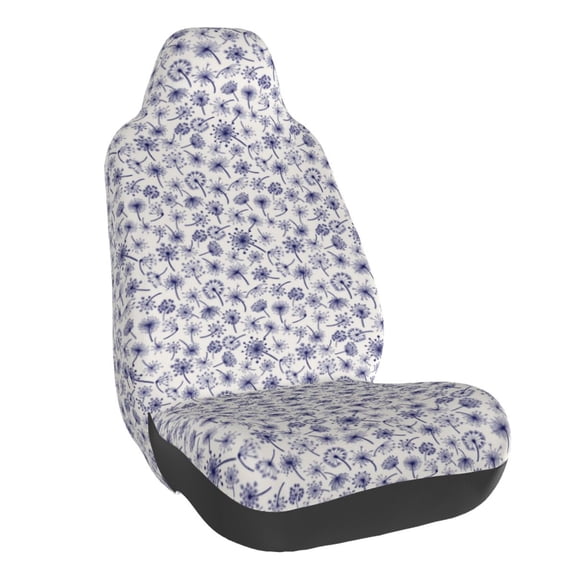 Naloa Blue Dandelion Car Seat Covers Universal Front Seat Coves for Car Accessories ,Padded Car Covers for Automotive, SUV, Truck, and Van