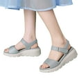 thumbnail image 4 of IUJSOY Sandales pour Femmes à Plateforme Compensée Chaussures de Marche Confort Assise Plantaire Décontractées à Bout Ouvert Chaussures de Plage, 4 of 9
