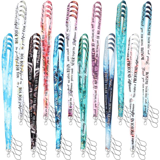 Lanyard Bulk Motipuns, 48 unidades, para tarjetas de identificación, regalos para empleados