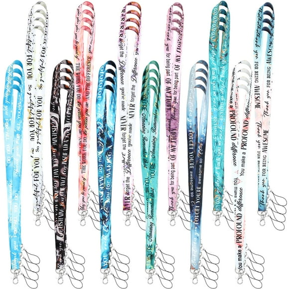 Lanyard Bulk Motipuns, 48 unidades, para tarjetas de identificación, regalos para empleados