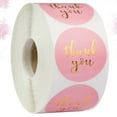 thumbnail image 6 of SEWACC 500Pcs Pink Paper Adhesive Sticker for Wedding Envelopes and Party Favors, 6 of 8