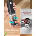 thumbnail image 2 of CIRCLE JOY Electric Rechargeable Salt and Pepper Grinder Set with Easy-to-Carry Dual Charging Base, Externally Adjustable, 100 ml Large Capacity, LED, 2 of 8
