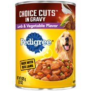 Pedigree Choice Cuts in Gravy Lamb and Vegetable Flavor Adult Canned Wet Dog Food, 22 oz. Can