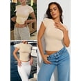 thumbnail image 4 of Athlemo Women's Bamboo Short Sleeve Scoop Neck Seamless Shaping Undershirt, 4 of 5
