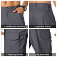 thumbnail image 6 of liyiyiyia Mens Shorts Quick Dry Casual Summer Shorts Cargo Quick Dry Work Hiking Shorts Grey 30, 6 of 8