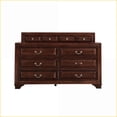 thumbnail image 3 of Dressers with 10 Drawers – Fully Assembled Real Wood Veneers | Cappuccino | Particle Board, 3 of 9