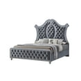thumbnail image 2 of Luxurious Beautiful Queen Size 5pc Panel Bed Set Tufted Headboard Gray, 2 of 7